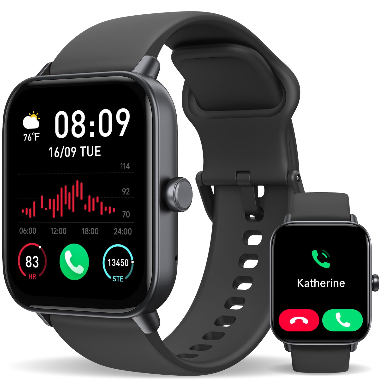 Photo 1 of Smart Watch for Women Men (Answer/Make Call) with Alexa Built-in, iPhone Android Compatible, Sleep and Activity Tracker Heart Rate Blood Oxygen Monitor 1.8" Touch Screen Bluetooth Watch