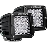 Rigid Industries 202513 LED Light (D-Series Pro, 3 Inch, Flood Diffused Beam, Pair, Universal), 2 Pack