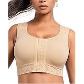 Snatched Body DC02L4 Mastectomy Posture Corrector Front Closure Breast Augmentation Post Surgery Bras for Women