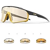 KAPVOE Photochromic Cycling Glasses Men Women Clear Mountain Bike Sunglasses MTB Sports Transition Triathlon Running - K93