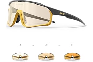 KAPVOE Photochromic Cycling Glasses Men Women Clear Mountain Bike Sunglasses MTB Sports Transition Triathlon Bicycle Running