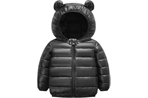 HILEELANG Kids Boy Girl Winter Hooded Puffer Jackets Coats Light Weight Padded Outerwear