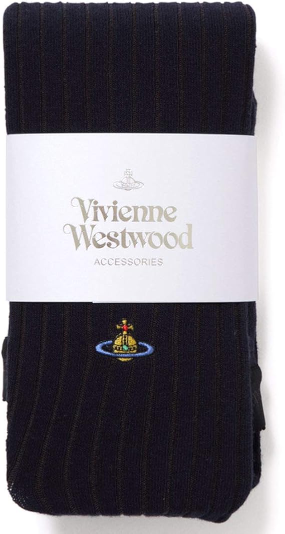 Amazon ヴィヴィアン ウェストウッド Vivienne Westwood タイツ ストッキング ファッション Big Orb リブタイツ Orb オーブ ブラック レッド ネイビー ウェア ビビアン ブラック タイツ 通販
