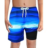 LUCOWEE Boys Swim Bathing Trunks Soft Compression Liner no-Chafing Swimming Shorts Quick Dry Light UPF 50+ Quality Swimsuit