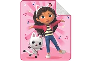 Franco DreamWorks Gabby's Dollhouse Kids Bedding Soft Plush Sherpa Blanket Throw, 50 in x 60 in, (Officially Licensed Product)