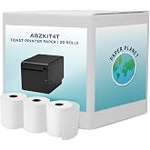 PaperPlanet Thermal Paper for Toast TP200 and TP300 Printing Hub | 20 Rolls | Thermal Receipt Paper, Compatible with Toast TP200 Printer and TP300 Printing Hub