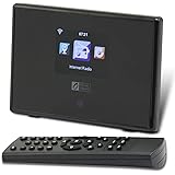 Ocean Digital WiFi Internet Radio Adapter Tuner Receiver IRT01C Wireless Connection Desktop Media Player Alarm Clock- Black