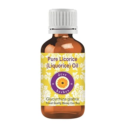 Deve Herbes Pure Licorice (Liquorice) Oil (Glycyrrhiza glabra) Therapeutic Grade 100ml