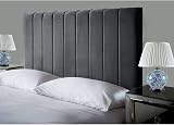 Portland Lined Headboard 24in Tall Velvet – King 5ft Divan UK Mounting