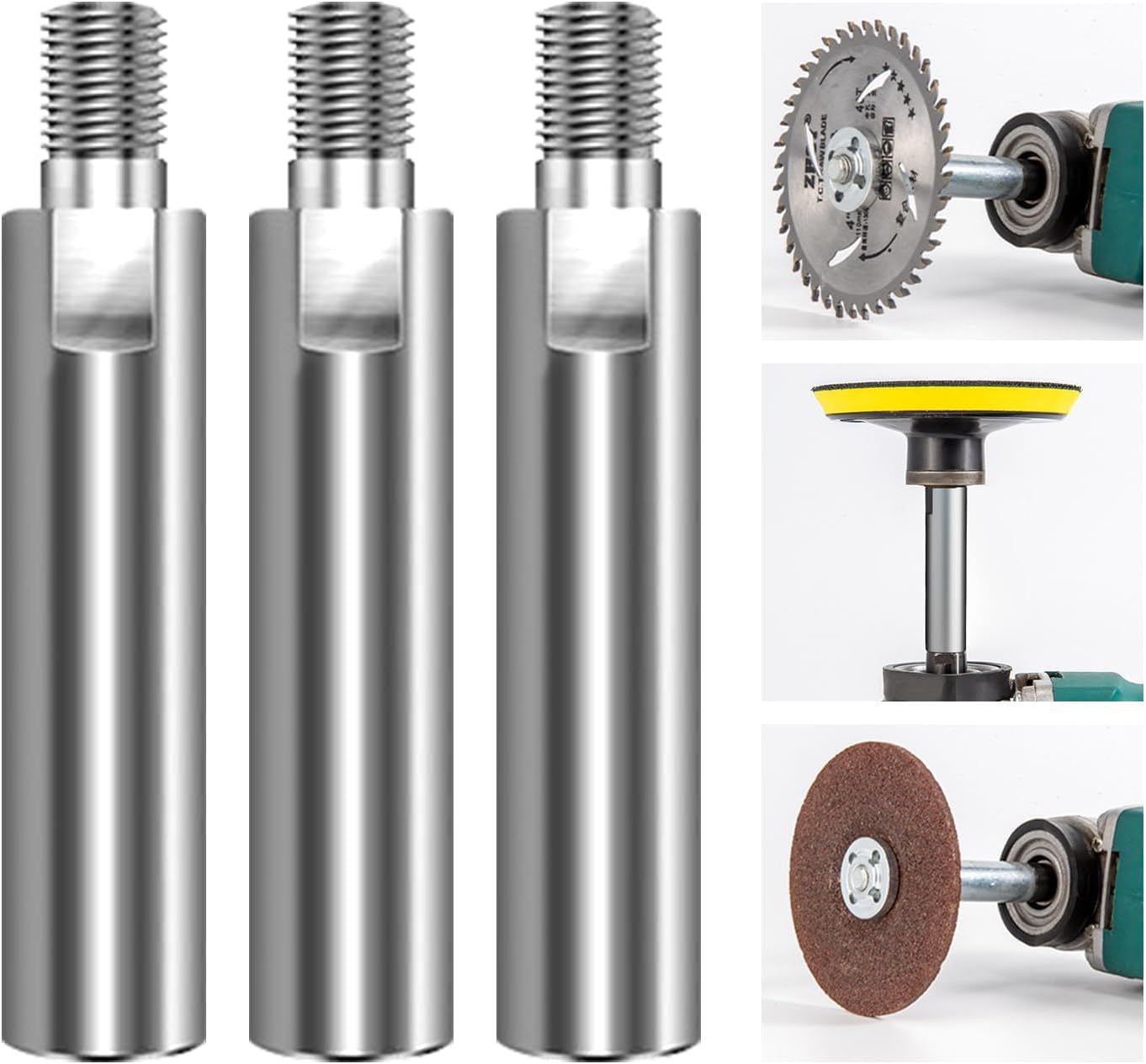 NOLACE 1 x Angle Grinder Extension Connecting Rod Set M10 Thread Extension Connecting Rod for Rotation Polisher Car Polisher Polishing Machine Grinding Disc Electric Polisher