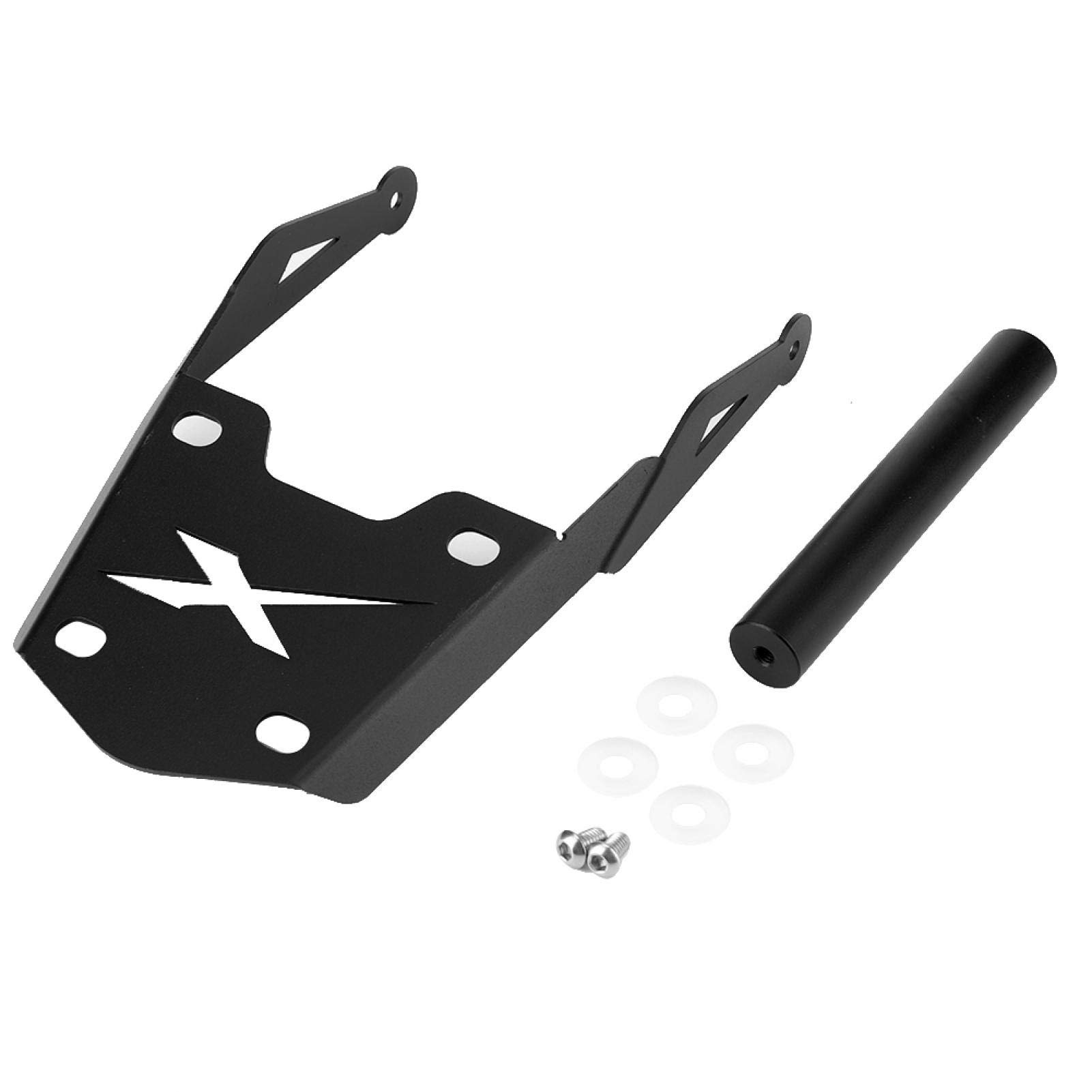 Kuuleyn Navigation Bracket, Motorcycle Navigation Bracket Front Bar Phone Gps Stand Fits for Kawasaki Versys X300 17-19 Aluminum Alloy Black