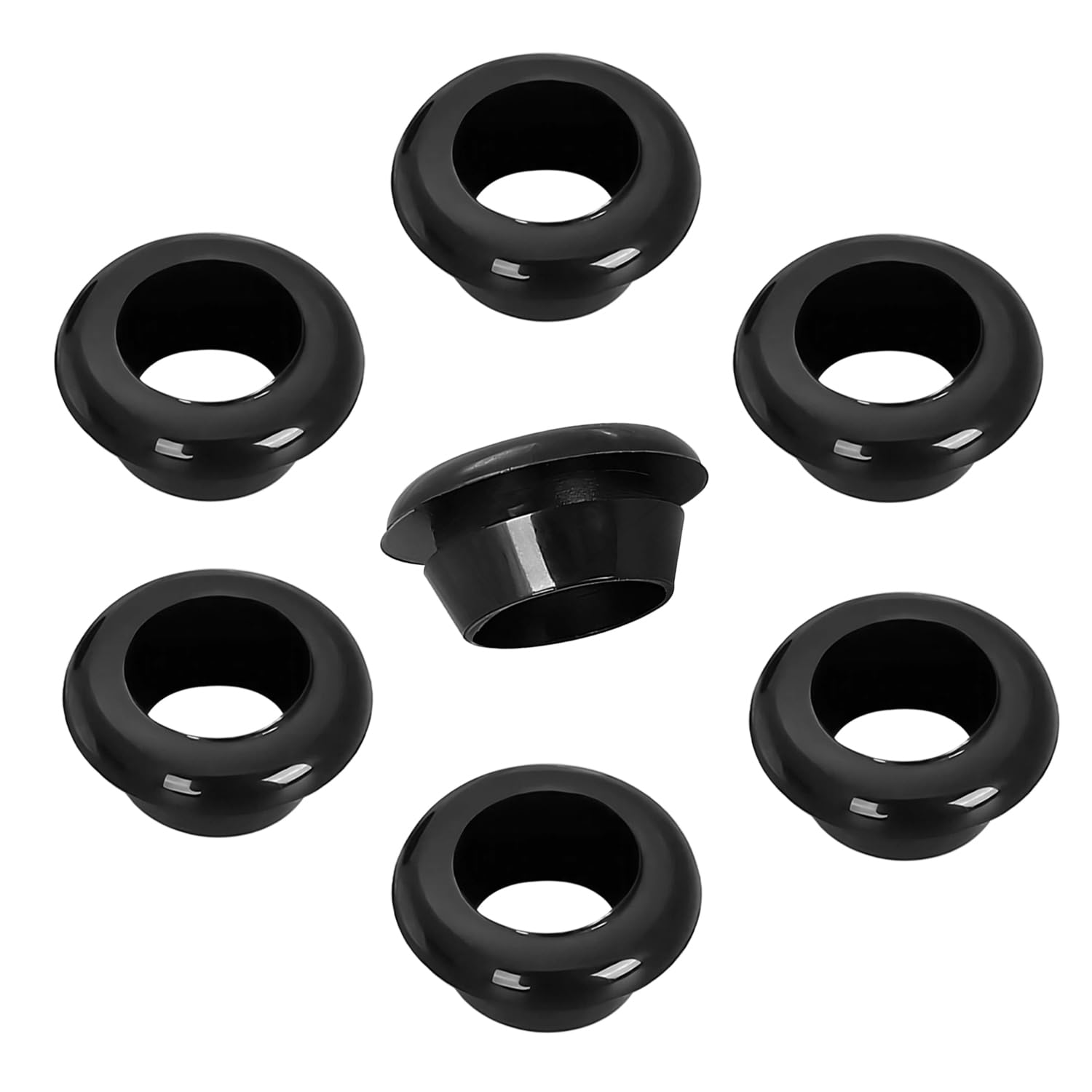 Qrity 9 PCS Rubber Grommet, Electrical Conductor Gasket Ring, Electrical Grommets for Protecting Wires, Plugs and Cables, ID 35mm Mount Dia 40mm
