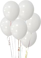 HYKJNBW White Balloons 50 Pack 12 inch Thick Latex Party Decor view 6