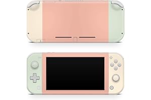 Tacky Design Classic Solid Color Decal Skin Compatible with Nintendo Switch Lite Skin Wrap, Orange Color Blocking Skin for Nintendo Switch Lite Stickers, Premium Vinyl 3M Full Wrap Cover Decal.