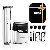 Ufree Beard Trimmer and Foil Shaver Kit, Electric Razors for Men, Precision T Blade Hair Trimmer, Waterproof Travel Shaver, Cordless Clippers Set for Mustache Facial Hair Cutting, Men Grooming Gifts