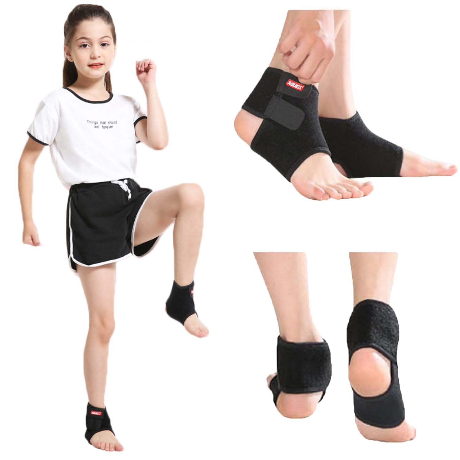 ITODA Children's Ankle Support Boys Girls Sport Ankle Brace Lightweight Adjustable Ankle Guard Strap Breathable Ankles Guard Protector for Spains Arthritis Running Cycling Football Skating