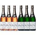 Thomson & Scott Noughty Non-Alcoholic Sparkling Wine Bundle, 3 x Sparkling Rose + 3 x Sparkling Chardonnay, 750ml each