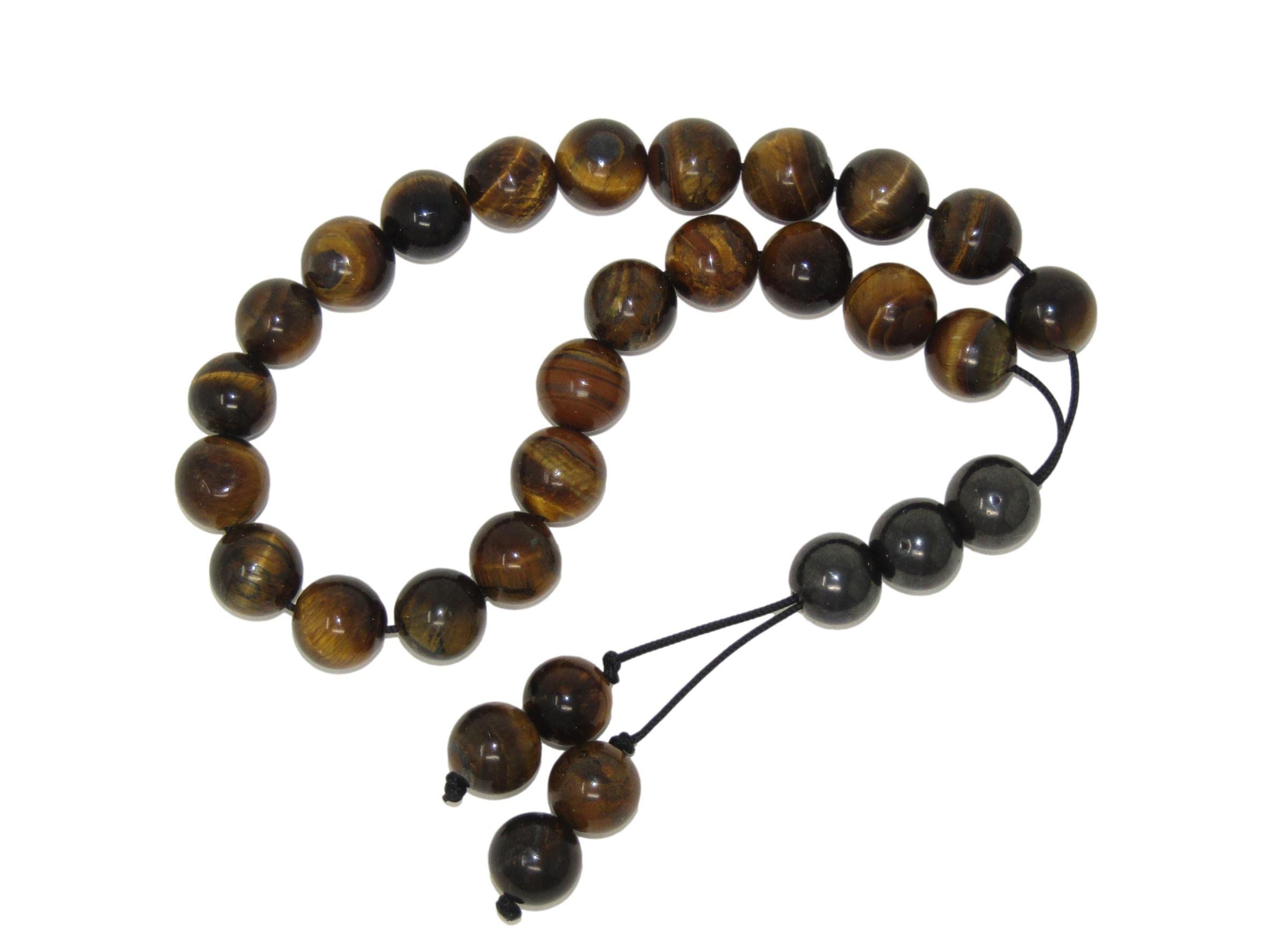 N9 TE - Greek Style Loose Strung Worry Beads 10mm Tiger Eye Gemstone Beads Handmade by Jeannieparnell