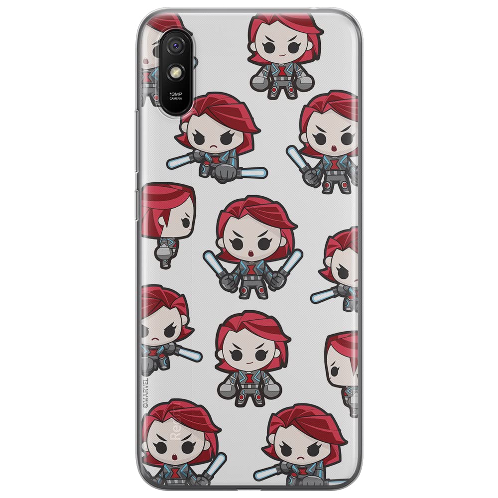 ERT GROUP mobile phone case for Xiaomi REDMI 9A original and officially Licensed Marvel pattern Black Widow 013 optimally adapted to the shape of the mobile phone, case made of TPU