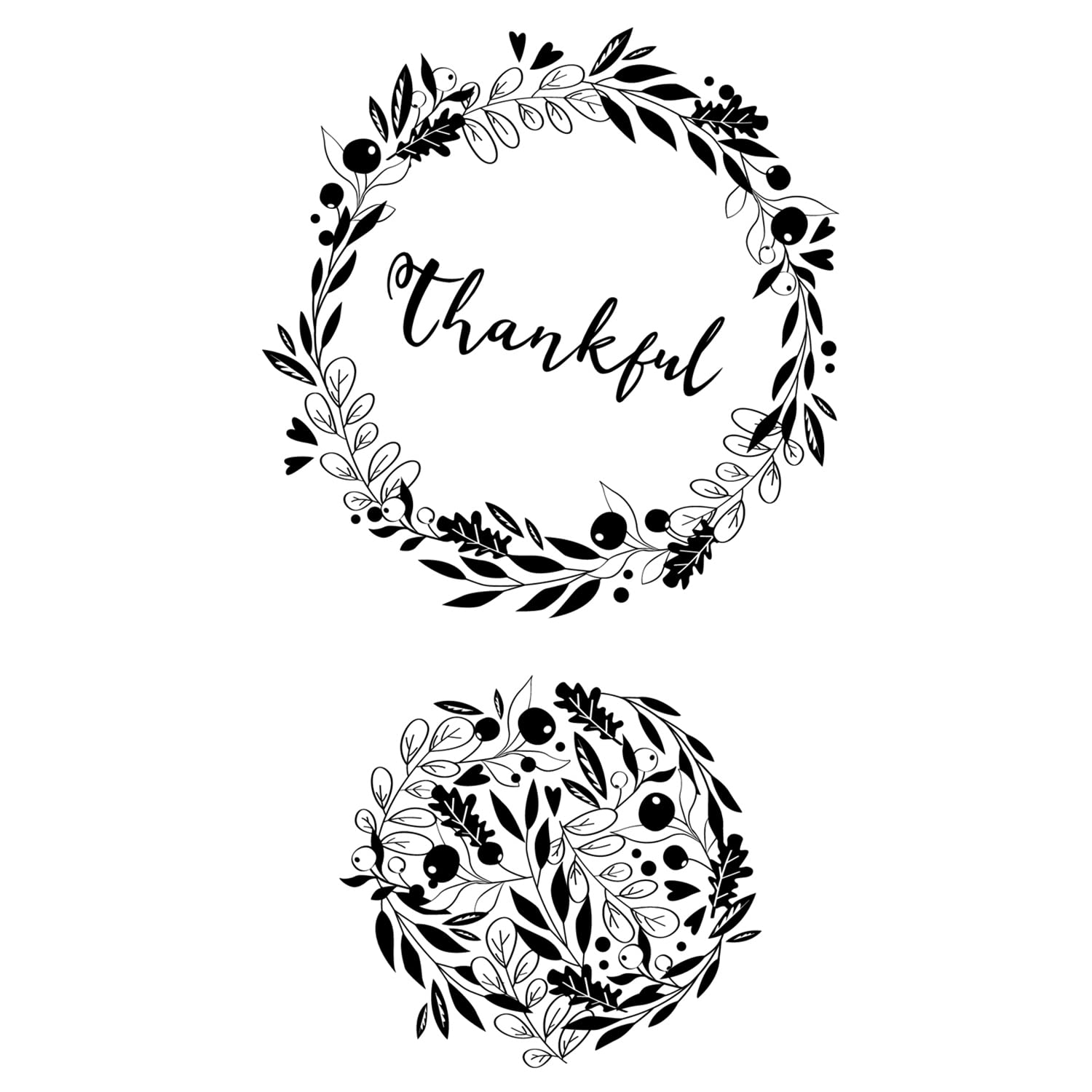Sizzix Clear Stamps 3PK Autumn Wreath by Olivia Rose | 665973 | Chapter 3 2022, Multicolor, One Size