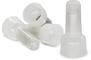 MAXBRITE 1,000 PCS Closed End Crimp Terminal, Nylon Wire Connector, Aluminum Core, CE2, 22-14 Gauge - UL Listed