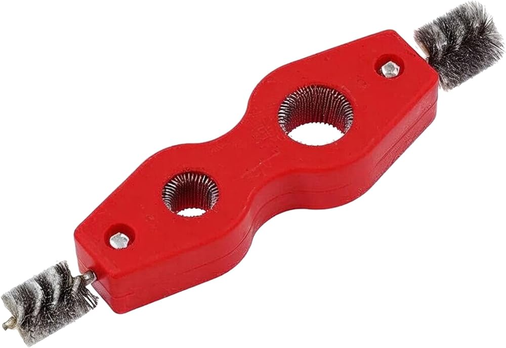 Neilsen CT2803 Wire Brush Pipe Cleaner Heavy-Duty Steel Bristles 1/2in 3/4in