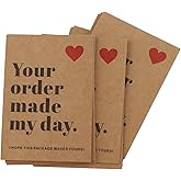 Vagocom 120Pcs Thank You Cards for Small Business, 3.9 x 2.7 Inches / 10 x 7 cm Bulk Customer Appreciation Cards for Small Business Packaging Supplies (Brown)