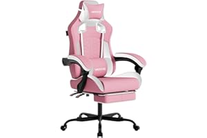 WOTSTA Gaming Chair with Footrest,High Back Gamer Chair with Massage Reclining Computer Chair Big and Tall Racing Gaming Chai