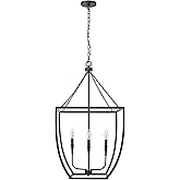 ML Lighting 13804-MB Kelsey 4-Light Pendant Light in Matte Black Finish