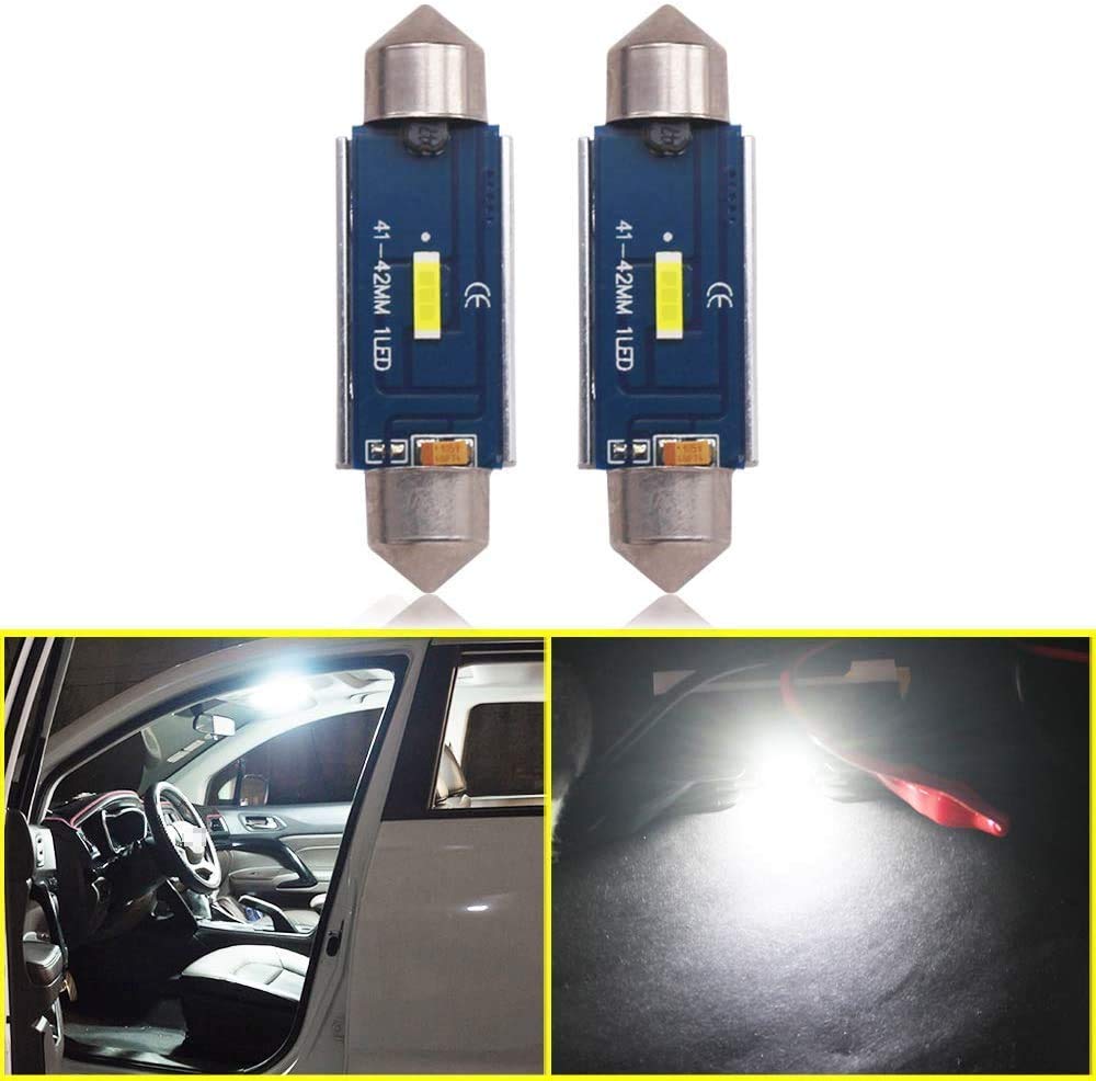 Eseastar 42MM Festoon LED Bulbs 12V-24V C5W 569 578 212-2 2112 2122 214-2 Canbus Error Free for Car Interior Trunk Light and more,6000K White