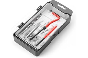 BELOMI Helicoil Thread Repair Kit, Metric and SAE Repair Tools with HSS Drill Bit and Thread Inserts, Auto Repairing Tool for Damaged Thread M6 x 1.0mm Size, Universal Car Accessories