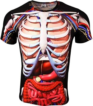 Nsbxdwrm 3d Print T Shirt Unisex 3d Drucken Personlichkeit Medizinische Skelett Organe T Shirts Kurzarm Coole Grafik Sommer Paar Casual Schnell Trocknend Zweigt Nach Oben Amazon De Sport Freizeit