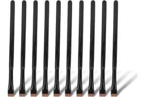 10pcs Flat Brushes, Professional Ultra Thin Soft Bristles Brow Liner Concealer Brush Eye Makeup Tool for Women Girls
