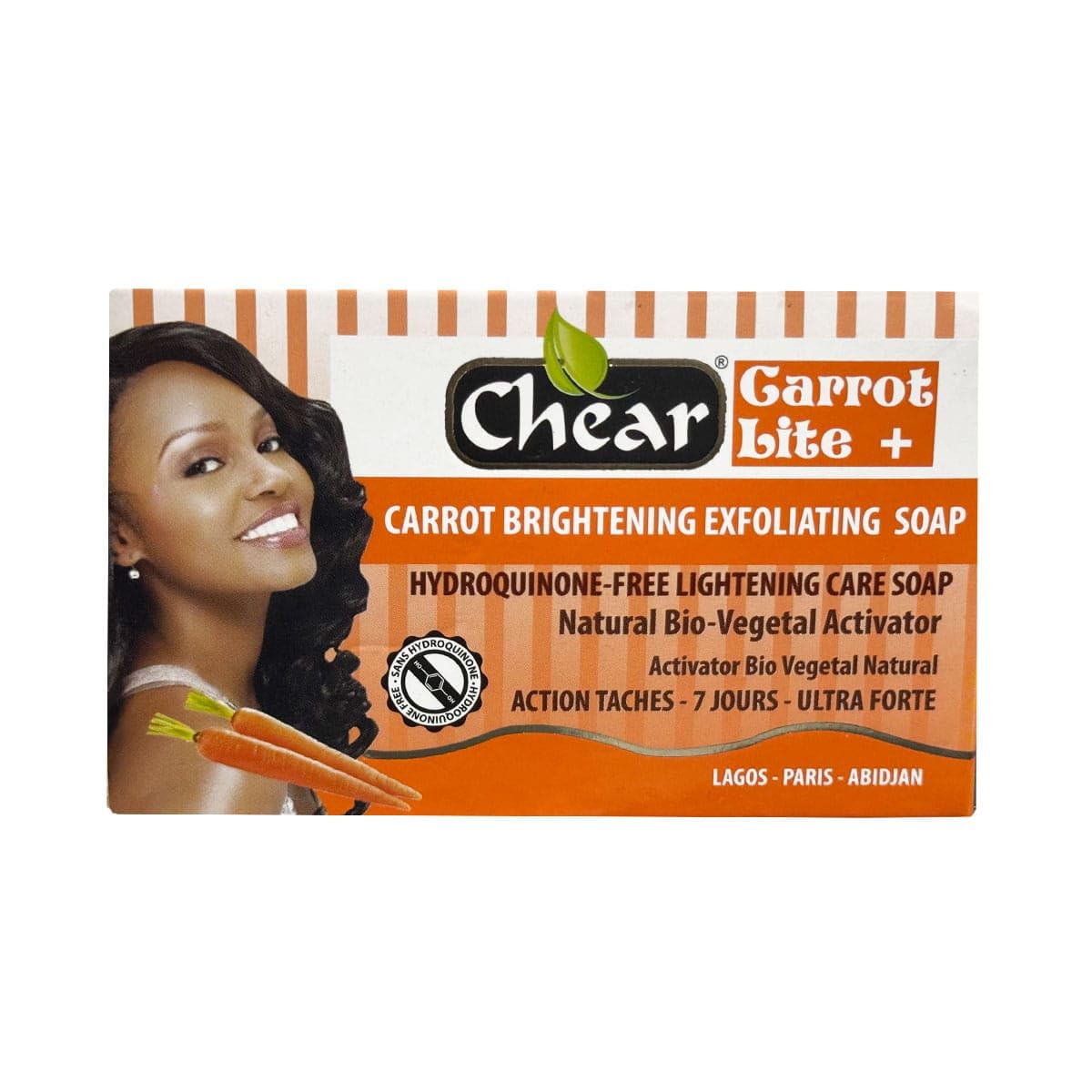 Carrot Lite+ Skin Brightening Exfoliating Soap 150g - with natural bio vegetal activator