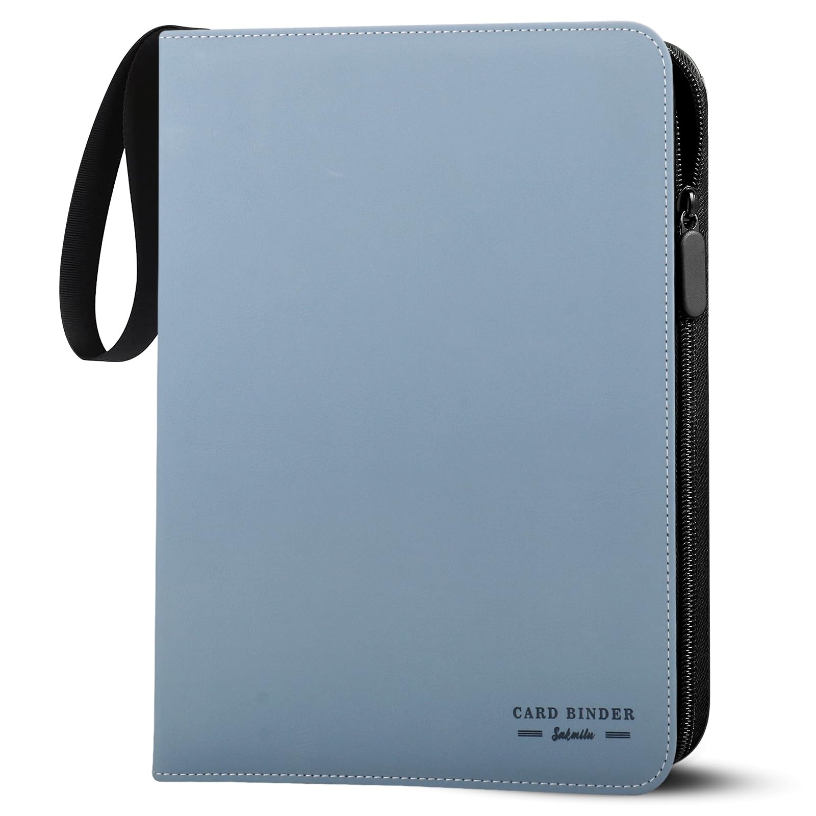 Trading Card Album with Zip,40 Pages Card Collection Binder Holds Up to 720 Cards,9 Pocket Card Book Card Folder for MTG,TCG,Football,Sports Cards(Gray)