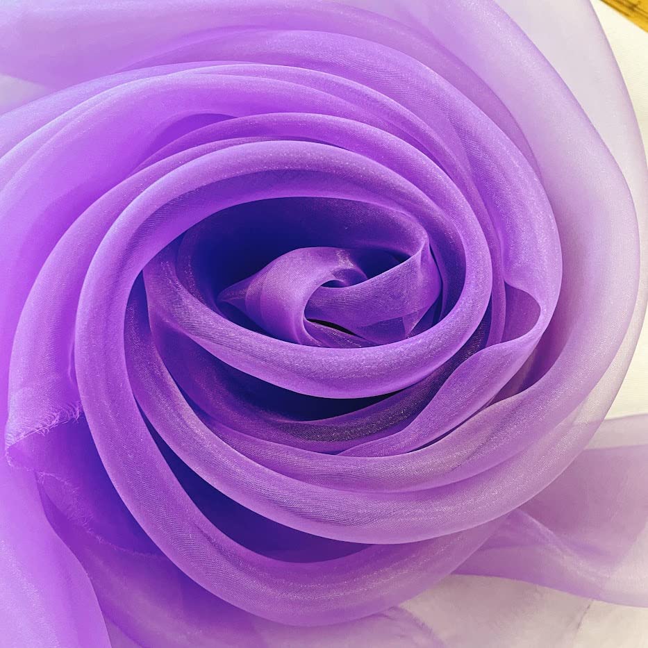 Megachest 145CM Wide Soft Organza Dress Fabric Fancy Costumes Decorations 50 Colors(Royal Lilac, 5 Meters)