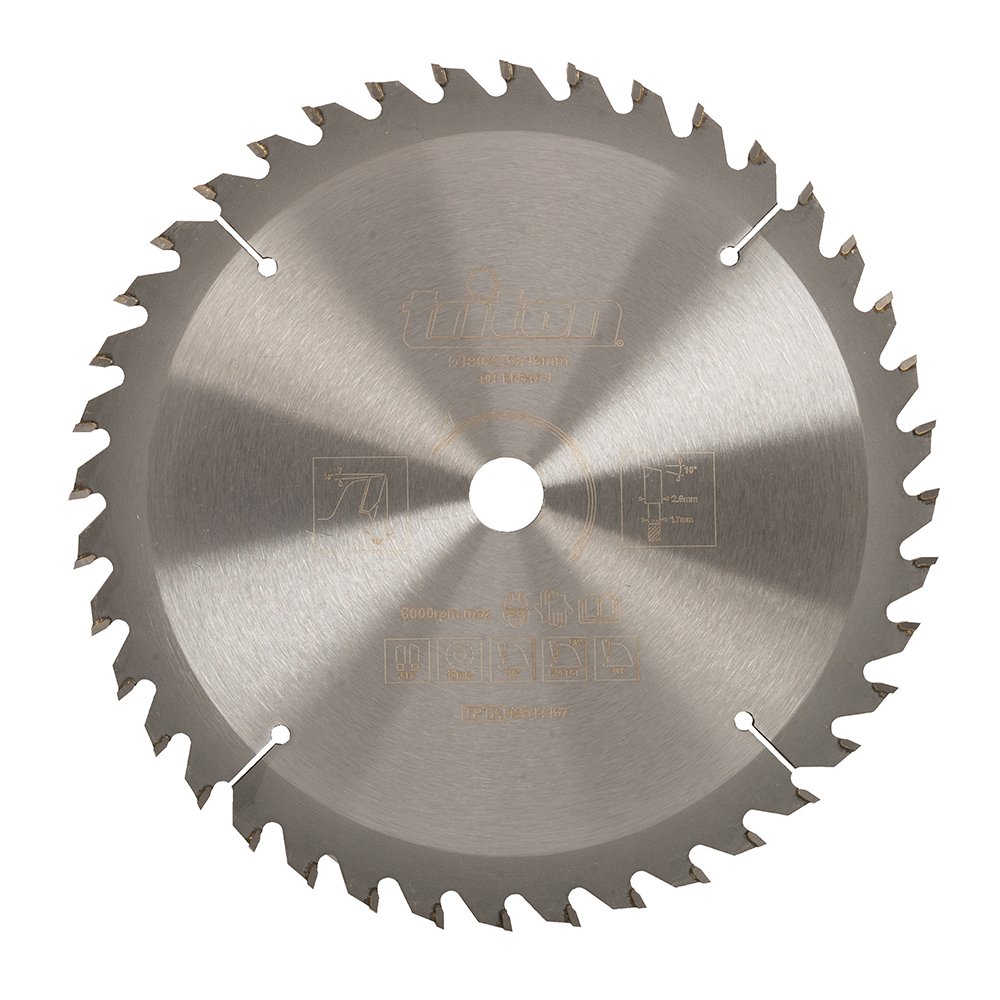 Triton TPTA42514167 190 x 16 mm 40T Construction Saw Blade - Silver