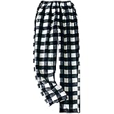 codcm Womens Plaid Fluffy Pajama Pants Fuzzy Fleece Cozy Lounge Pants with Pockets Winter Warm Pj Bottoms