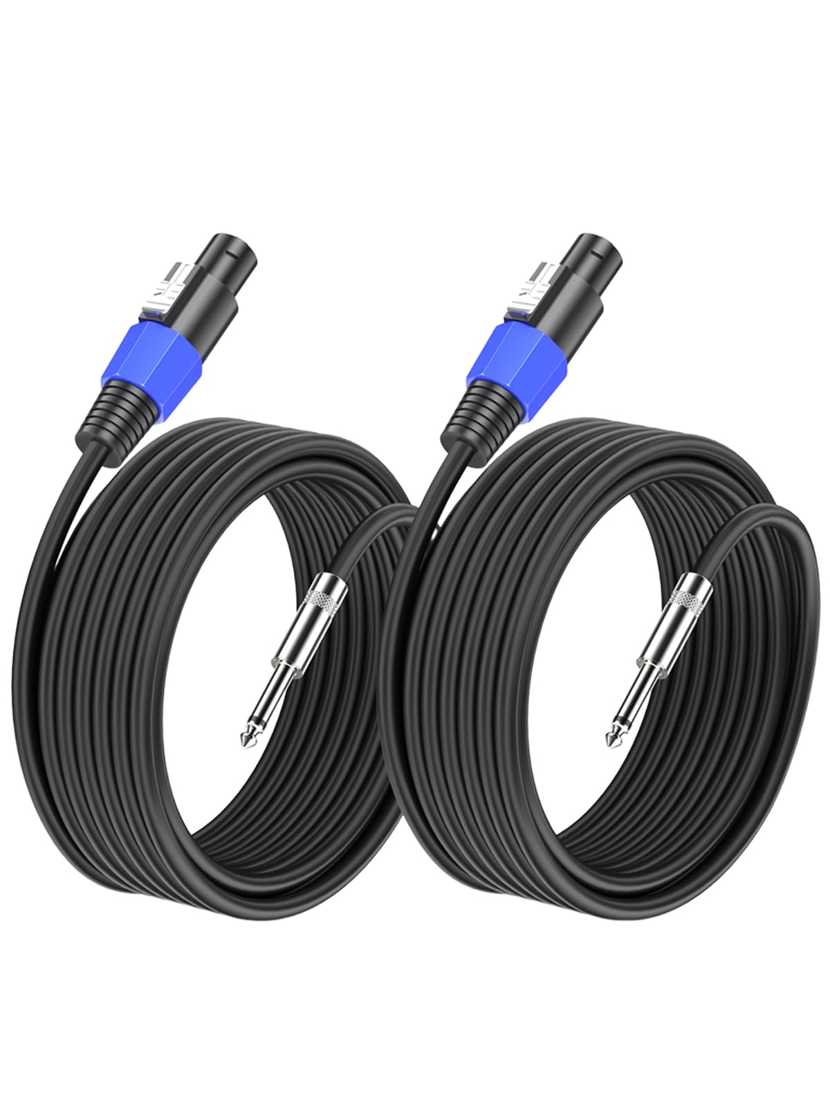 GCTBL 20M 2pack Speakon to 1/4" Speaker Cables Audio Amplifier Cord Wire DJ/PA Speakon Cable