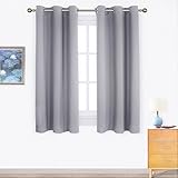 GorgeousHomeLinen 1 PC Silver Gray #92, length 63" Solid Insulated Foam Backing Lined Microfiber Blackout Hotel Quality Grommet Top, Matte Soft Window Curtain Panel
