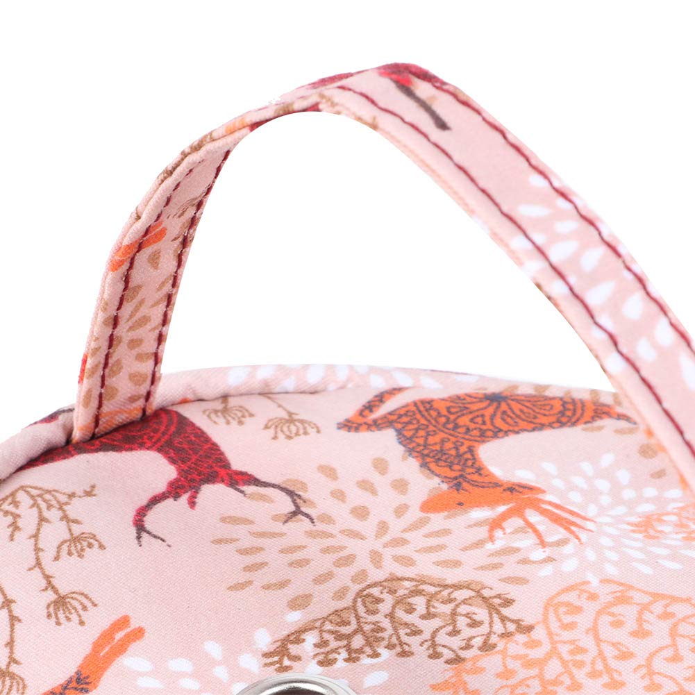 Hztyyier Knitting Organizer Bag Portable Knitting Tote Bag5.7 x 5.5in Yarn Storage Bag for Weave Tools with Multi-divider Pocket(Small Barrel) Other Sewing Embroidery Supplies