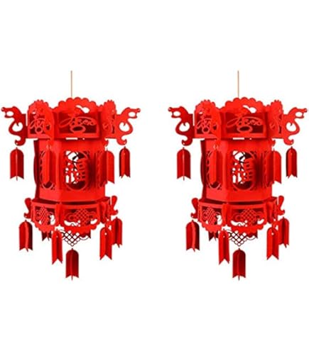 Large Chinese Lantern, Red Traditional Hanging Lamp Shade