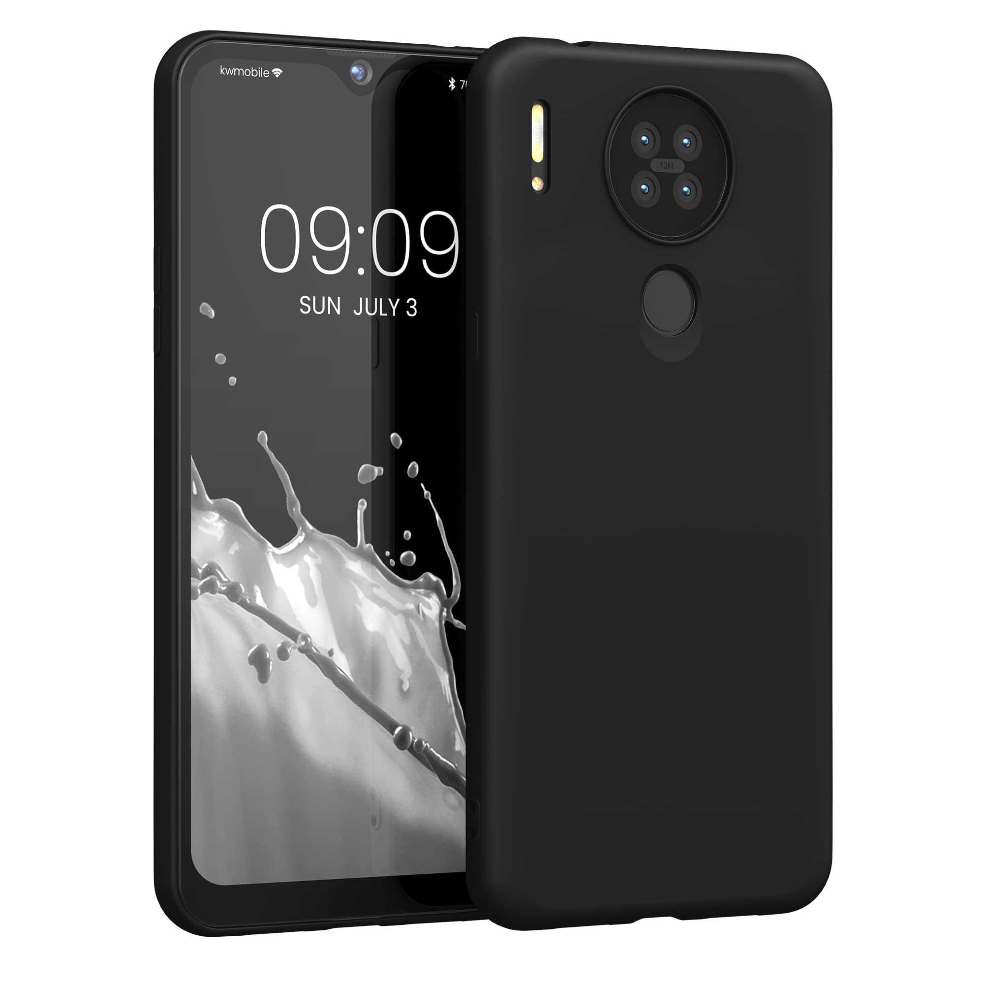 kwmobile Case Compatible with Blackview A80 / A80s Case - Soft Slim Protective TPU Silicone Cover - Black Matte
