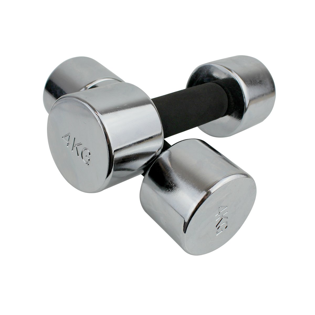 Master Adult Chrome Dumbbell Set of 2 Dumbbells 2 x 4kg, Silver/Black, US