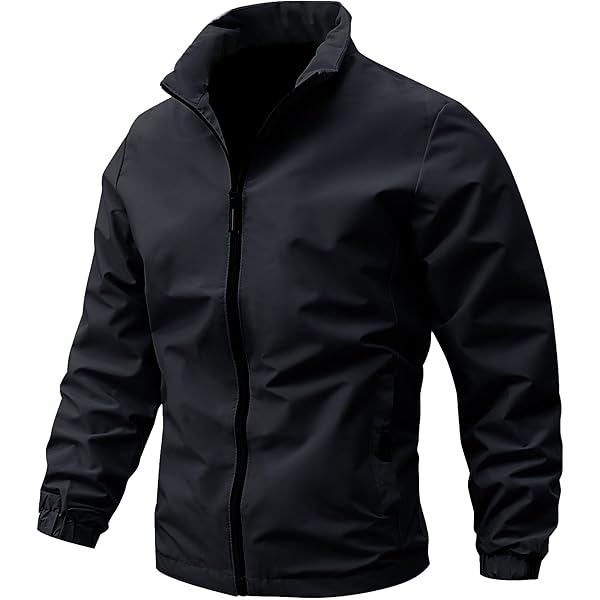 TLZC Men's Lightweight Bomber Jacket Windbreaker Slim Fit Active