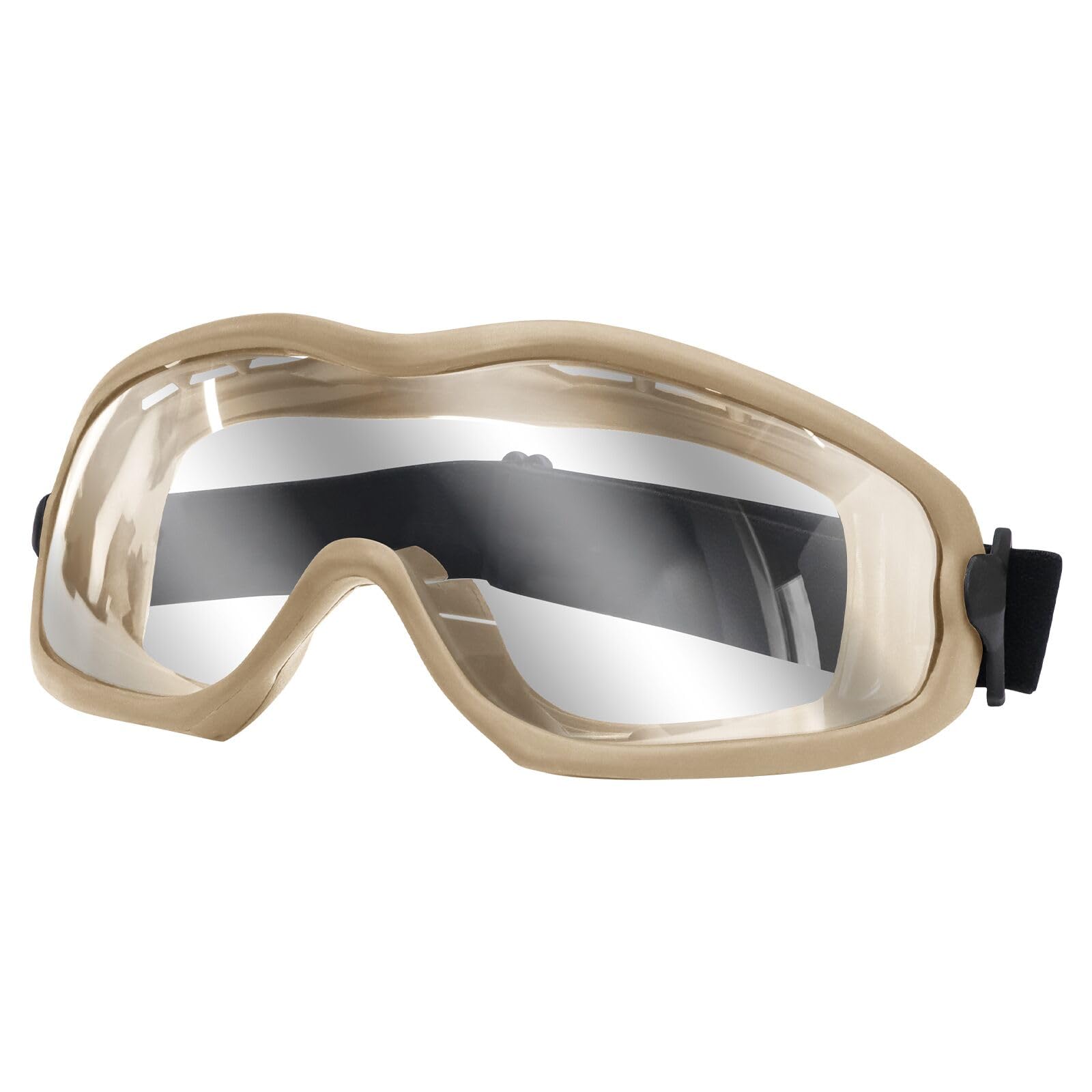 Qavctw Tactical Helmet Airsoft Military Safety Goggles with Anti-Fog Lens For Hunting Shooting Paintball Cycling Tan