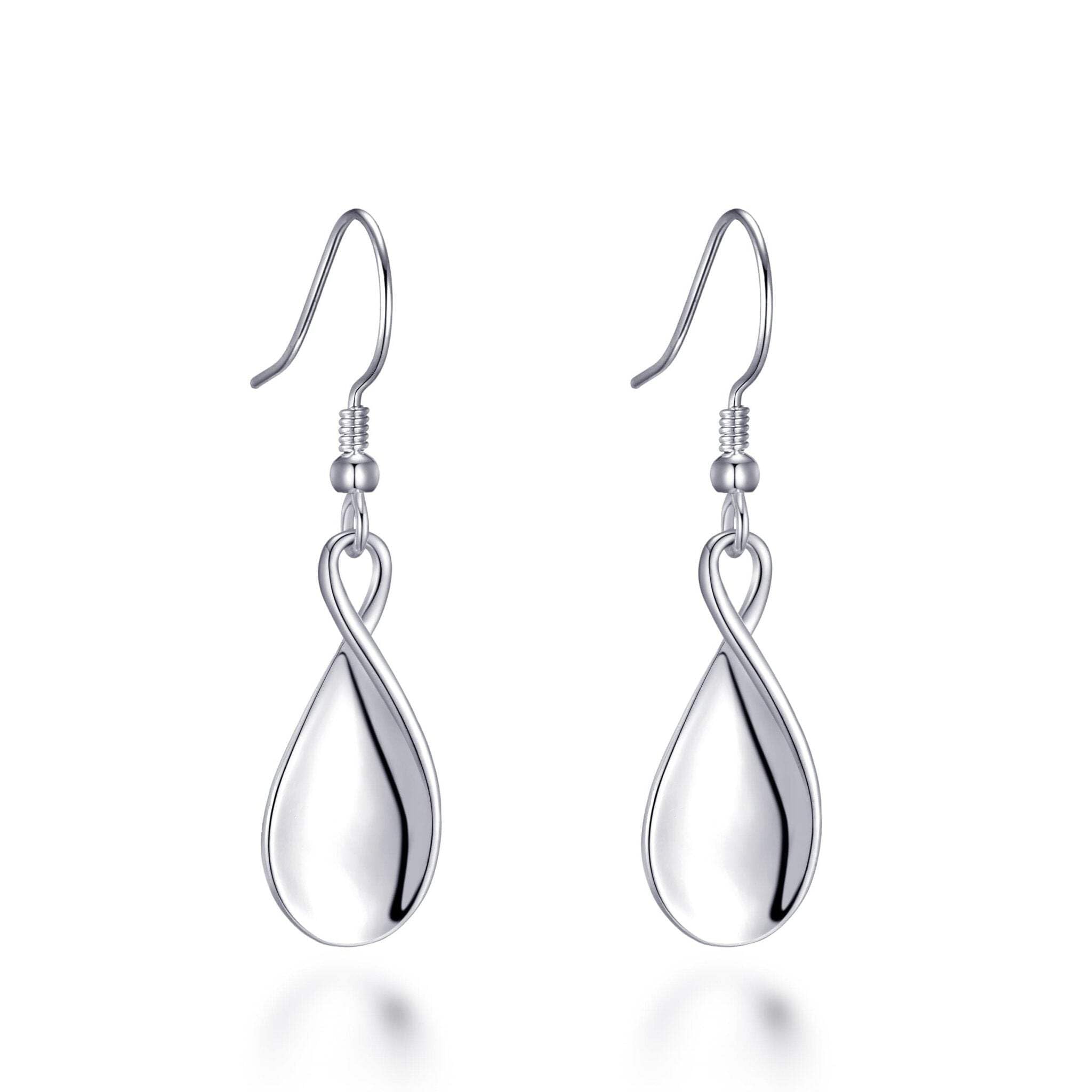 Philip Jones Sterling Silver Infinity Curve Earrings
