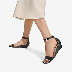 DREAM PAIRS Women's Ankle Strap Low Wedge Sandals