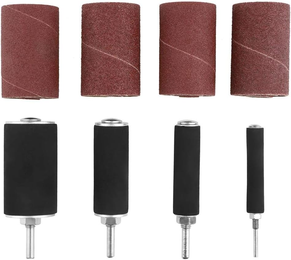 ASHATA 20 Pieces Drum Sander Set including Case Including Rubber Drum Coarse Sleeves Fine Sleeves for Drill Press - Image 3