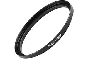 GZNLY 55mm to 58mm Step-up Adapter Rings Filter Adapter Black Metal Step Down Filter Ring Adapter Compatible with All Brand UV CPL ND Camera Lens Filter Stepping Rings (55mm-58mm)